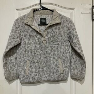 Cuddly Sherpa Light Gray Sherpa Pullover